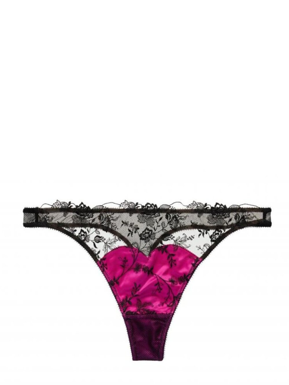 Dita Von Teese Black Fuchsia Victresse G String, XS